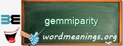 WordMeaning blackboard for gemmiparity